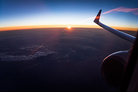 silhouette of airplane wing thumbnail