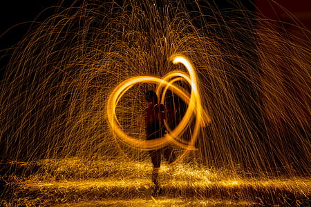 steel wall photography of person dancing during nighttime thumbnail