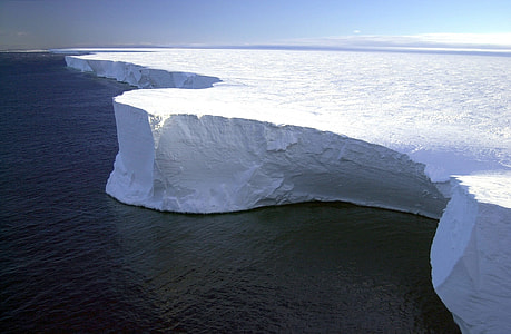 aerial view of ice mountain thumbnail