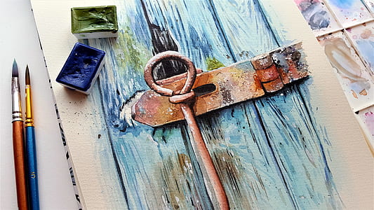 brown lock painting thumbnail