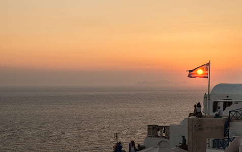 Santorini Greece under golden hour thumbnail