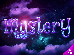 Mystery Text Style psd file