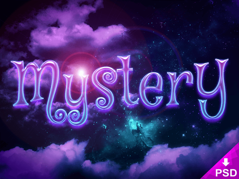 Mystery Text Style psd file