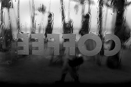 grayscale photo of coffee signage thumbnail