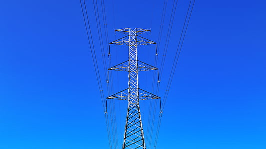 low-angle photography of transmission tower thumbnail
