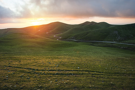 landscape photography of green mountain thumbnail