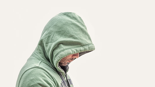 man wearing green hoodie thumbnail