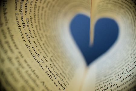 couple of book page formed into heart shape thumbnail
