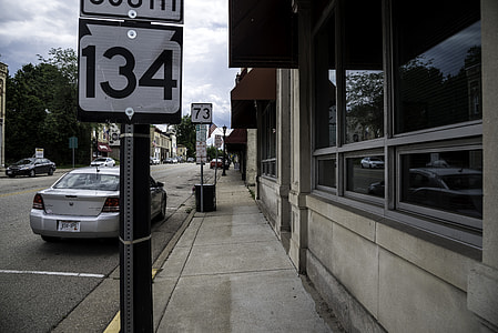 Sidewalk View with sign in Deerfield thumbnail