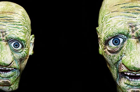 two zombie head clip arts thumbnail
