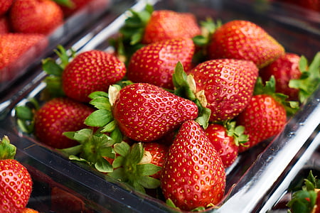 strawberries on gray tray thumbnail