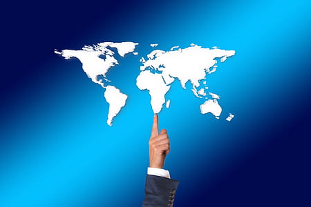 person pointing world map thumbnail