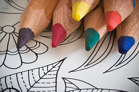close view of six color pencils thumbnail