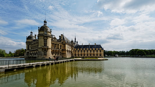 beige and blue castle over water thumbnail