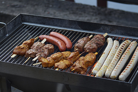 sausages and meats on grill thumbnail