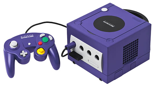 purple Nintendo Gamecube console and controller thumbnail
