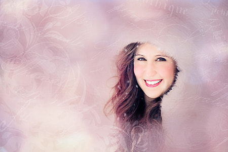woman in fur hoodie photo thumbnail