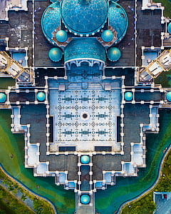 bird's eye view photography of blue mosque thumbnail