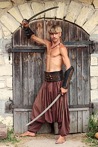 man cosplaying a warrior thumbnail