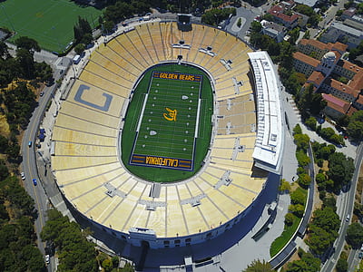 aerial photography of football stadium thumbnail