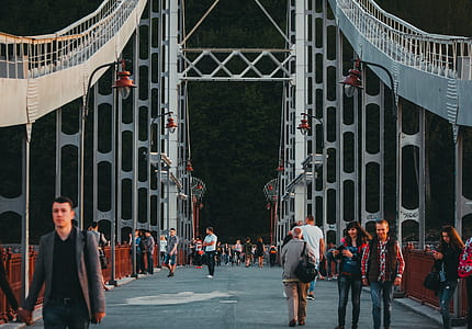 people walking on bridge thumbnail