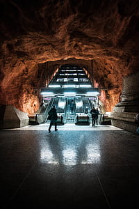 escalator in rock formation thumbnail