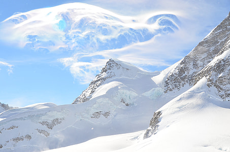 photo of snow coated mountain at daytime thumbnail