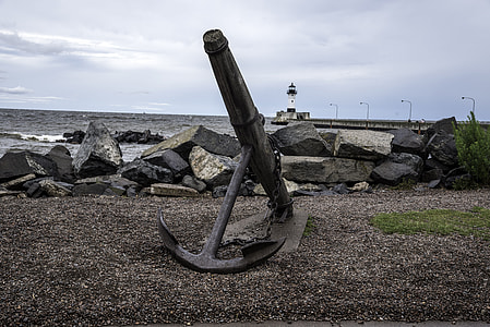 Anchor on shore in Duluth, Minnesota thumbnail