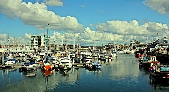 sea, sky, water, clouds thumbnail