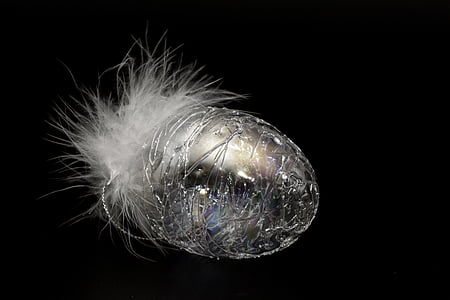 white glass decor with fur accents thumbnail