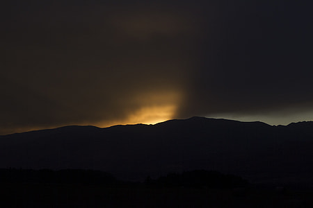mountain blocking sun light thumbnail