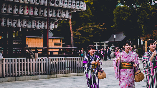 three women's walking on park thumbnail