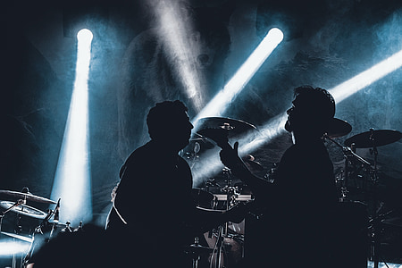 band playing instrument silhouette thumbnail