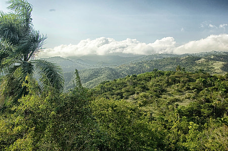 green mountains under cloudy sky thumbnail
