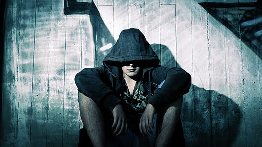 men's black hoodie thumbnail