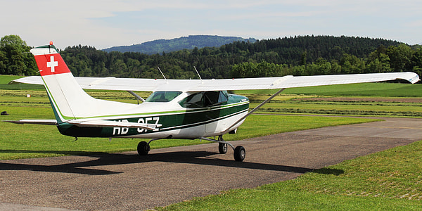 white monoplane taking off thumbnail