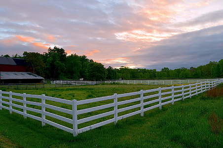 white wooden fence on green grass field thumbnail