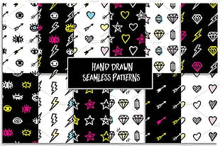 Hand Drawn Seamless Patterns eps file