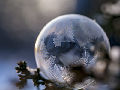 close-up photography round clear glass ornament thumbnail