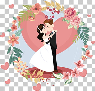 Wedding invitation Marriage Centrepiece Bride, Wedding decoration poster, groom and bride illustration PNG clipart