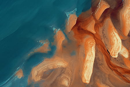 Orange and Blue Abstract Painting thumbnail