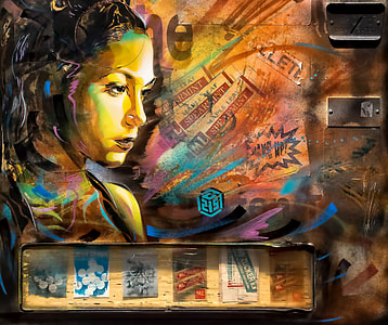 black haired woman abstract painting thumbnail