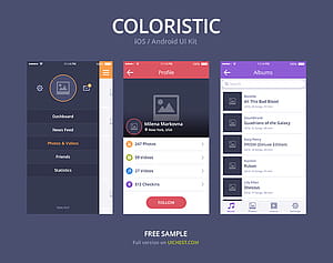 Coloristic UI Kit for Sketch psd file