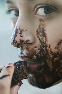 person eating chocolate cupcake thumbnail