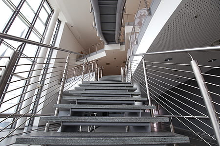 low angle view of gray stairway thumbnail