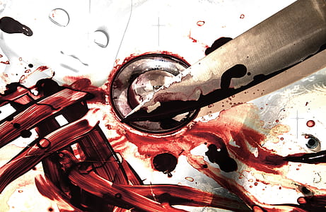 knife with blood stains wallpaper thumbnail
