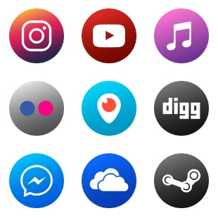 Social Media | Circle41 HIGH QUALITY SOCIAL MEDIA svg vector icon sets