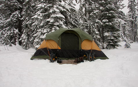dome tent on snowfield thumbnail