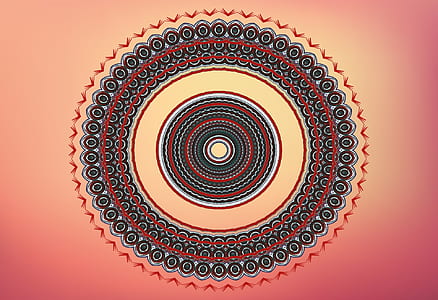 gray and red mandala thumbnail
