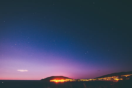city lights during twilight thumbnail